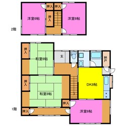 磐田市見付杉山様貸家の物件間取画像